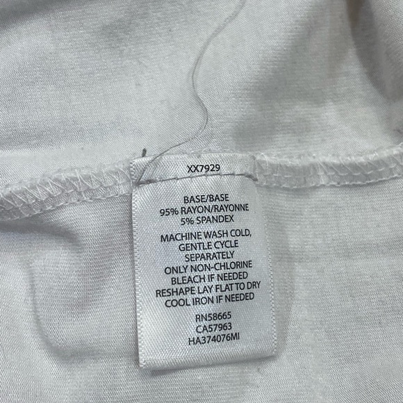 Halogen white ruffle sleeveless flattering work blouse top L - Picture 7 of 9